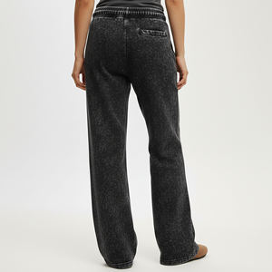 Pantalons de jogging surdimensionnés de haute qualité, lavés à l'acide, pour l'hiver, avec logo imprimé personnalisé, cordon de serrage long, pantalons de survêtement - Product Image 6