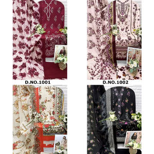 Dhwaja Export Salwar Kameez en coton premium pour femme, style de fête, toutes saisons, coupe confortable, imprimé lourd, haut, bas et dupatta, livraison rapide - Product Image 6