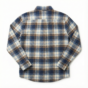 Heavyweight Lumberjack Flannel Shirt 100% Cotton Brushed Plaid Check Button Long <b>Sleeve</b> Warm Winter Formal Unisex Plus Size - Product Image 3