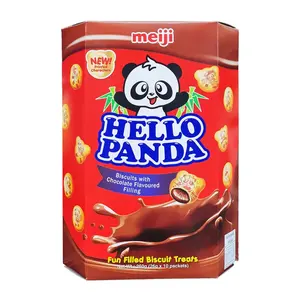 Hello Panda Biscuits with Strawberry Flavoured Fillings 50g/ Hello Panda Strawberry Filled Biscuits - 10 x 50g