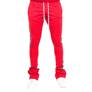 Pantalon de survêtement à empiler avec logo personnalisé, pantalon en molleton de coton, taille élastique, streetwear, avec poches latérales - Product Image 2