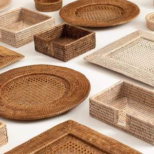 Boîte à mouchoirs en rotin naturel pour cocktails, décoration de table pour mariage, hôtel, restaurant, bar, fabriquée en Inde, best-seller - Product Image 5