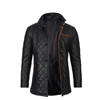 Veste de moto en cuir véritable décontractée d'hiver pour hommes, coupe slim, à capuche, grande taille, logo frontal, imperméable, coupe-vent, respirante