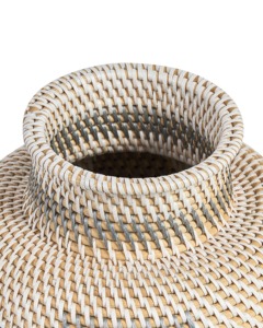 Vase décoratif en rotin naturel fabriqué au Vietnam Matériau écologique pour la décoration intérieure et la décoration de la vaisselle Vente en gros - Product Image 2