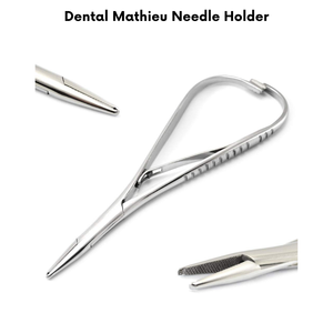 Pinzas portagujas dentales Mathieu, instrumento quirúrgico de acero inoxidable para sutura de precisión y procedimientos dentales CE OEM - Product Image 6