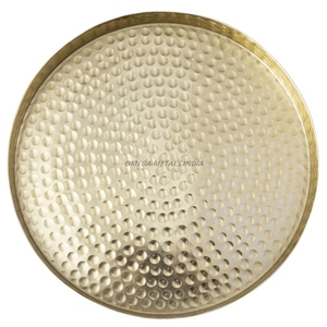 ถาดเสิร์ฟสีทองหรูหราพร้อมพื้นผิวพื้นผิวพื้นผิวและดีไซน์ซ้อนกันสำหรับการแสดงขนมและเพิ่มการตกแต่ง - Product Image 6