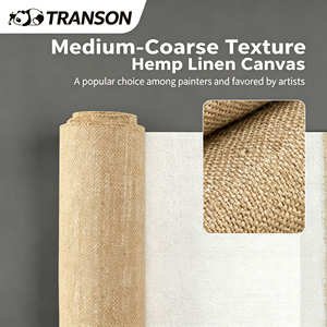 Rouleau <span class=keywords><strong>de</strong></span> toile personnalisable Transon Textile <span class=keywords><strong>en</strong></span> chanvre et lin, texture moyenne, 5130, <span class=keywords><strong>vente</strong></span> <span class=keywords><strong>en</strong></span> gros, toile à peindre vierge tendue, différentes tailles - Product Image 4