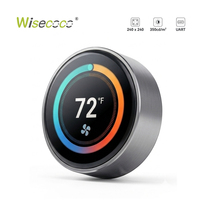Pantalla de control táctil para electrodomésticos inteligentes Wisecoco, pantalla TFT Uart de 1.28 pulgadas, pantalla circular pequeña con perilla, pantalla HMI con botón.