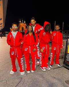 Streetwear personnalisé en coton éponge sérigraphié survêtements clous bouton triple couche taille sale lavage fermeture éclair survêtements pour hommes - Product Image 2