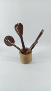 Cuillère de service et de cuisson en bois de haute qualité accessoires de cuisine écologiques cuillère à mélanger - Product Image 5