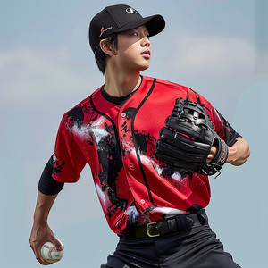 Maillot de baseball entièrement sublimé à boutons pour hommes et femmes, uniforme de baseball, vêtements de sport d'équipe, uniforme de baseball sportif - Product Image 4