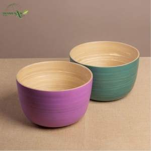 ชามไม้ไผ่ทำมือ ทนทาน น้ำหนักเบา เป็นมิตรกับสิ่งแวดล้อม ใช้แล้วทิ้ง ดีไซน์คลาสสิก จาก Thanh Nam Arts สำหรับขายส่ง - Product Image 1