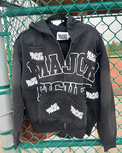 Sudadera con Capucha Larga de Punto Casual de Invierno para Mujer, con Apliques Lavados, Moderna y Cómoda - Product Image 5