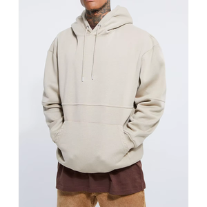 Sweat-shirt à capuche surdimensionné unisexe avec logo personnalisé Sweat-shirt en coton poids lourd Sweat-shirt à capuche pour homme personnalisé - Product Image 3