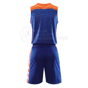 <b>Athletic</b> Basketball Uniform For Men Sublimated Sleeveless Jersey And Shorts Set Custom Basketball Outfit - Product Image 2