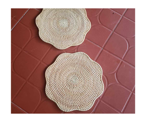 Bandejas de servicio de ratán de alta calidad, bandeja de ratán Natural hecha a mano para cesta de regalo, almacenamiento de exhibición de frutas, decoración del hogar, Exportación - Product Image 1