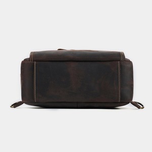 Large Luxury Embossed Logo Oxford Backpack Custom Genuine <b>Leather</b> Polyester High Business Computer <b>Laptop</b> <b>Bag</b> for Men Zipper - Product Image 5