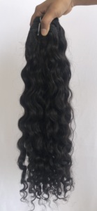 Qualité supérieure du vendeur indien vente en gros de vison cambodgien brut 18 ''extensions de faisceaux de cheveux de donneur unique de trame bouclée naturelle - Product Image 6