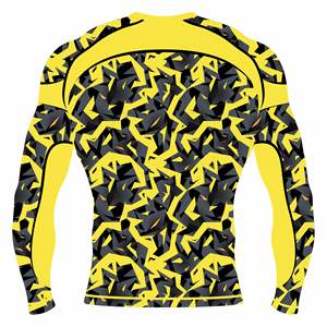 เสื้อรัดกล้ามเนื้อแขนยาวพิมพ์โลโก้เองสำหรับผู้ชาย เหมาะสำหรับ MMA BJJ เล่นเซิร์ฟ ป้องกันรังสียูวี ออกกำลังกายในยิม - Product Image 6