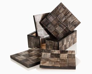 Sous-verres de table en corne de buffle naturelle, faits à la main, accessoires rustiques pour boissons, haute qualité - Product Image 1