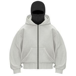 Nouveautés Sweats à capuche unisexes personnalisés avec fermeture éclair intégrale Streetwear surdimensionné Sweats à capuche à fermeture éclair intégrale pour homme - Product Image 2