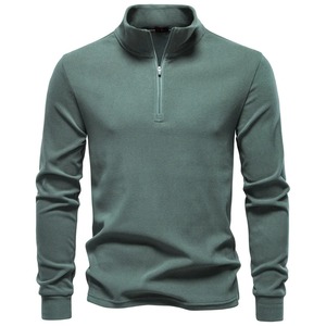 New <b>Men's</b> Stand-Up Collar Half-Zip Long-Sleeve Fleece Sweatshirt Autumn Winter Warm <b>Base</b> <b>Layer</b> - Product Image 3