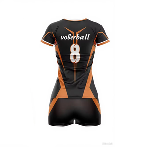 Ropa de Competición de Voleibol para Mujer, Jersey con Control de Humedad y Pantalones Cortos Compresivos - Product Image 3