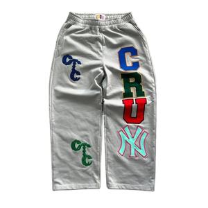 Baggy jogging personnalisé léger et lavé à l'acide pantalon de survêtement pour hommes style de rue avec impression d'écran en détresse anti-rides - Product Image 2