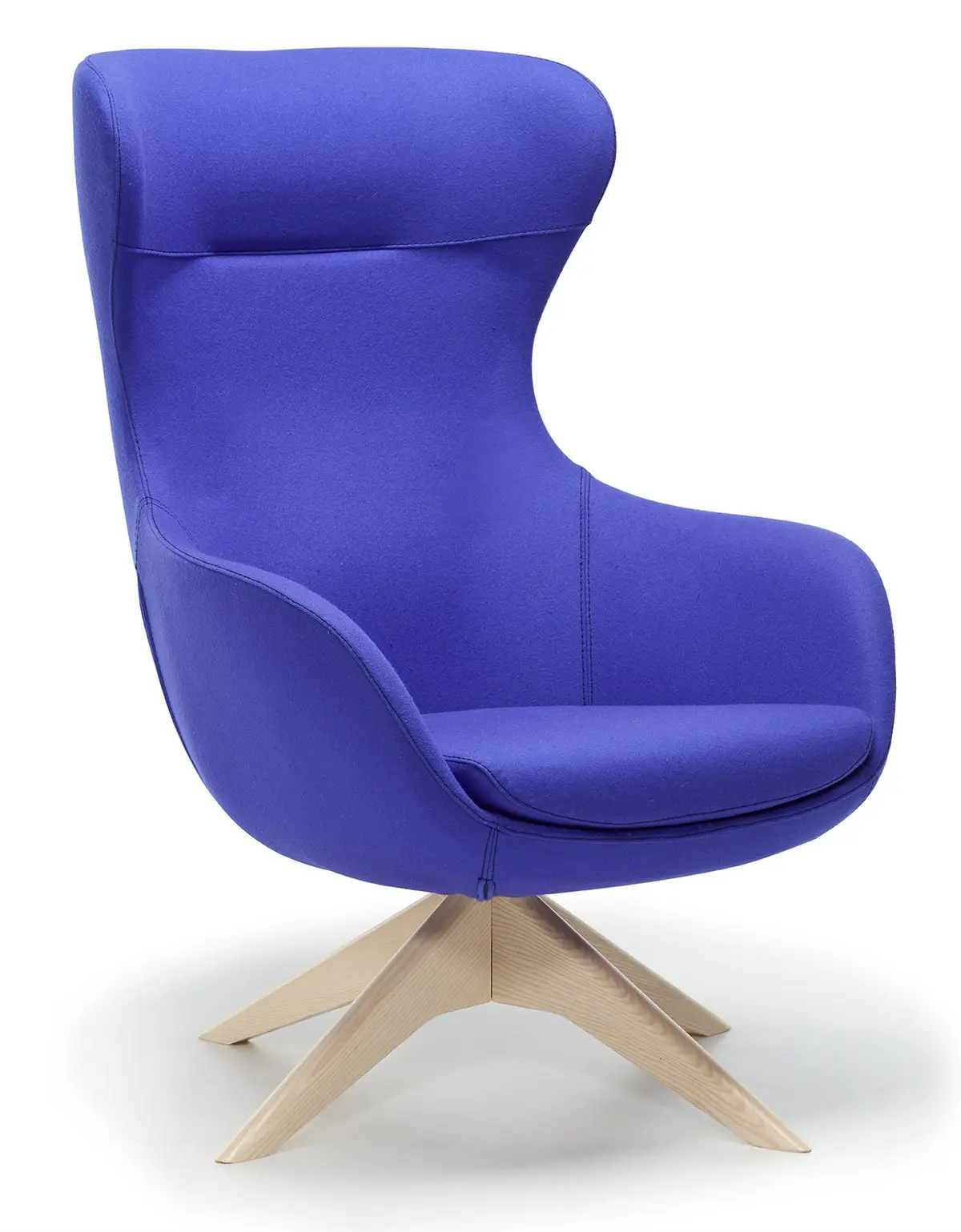 Oasis-sillón giratorio de madera para oficina, silla ergonómica ejecutiva moderna, OEM, tela de Kasha púrpura