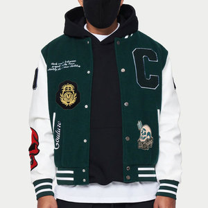 Veste Letterman vierge de haute qualité Prix de gros Produit entièrement personnalisé Logo personnalisé Patch Work - Product Image 1
