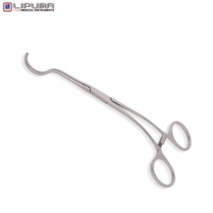 Dale Abrazaderas vasculares atraumáticas Curved DeBakey Medium 6,9 ''Instrumento cardiovascular de acero inoxidable Fuente de alimentación manual - Product Image 6