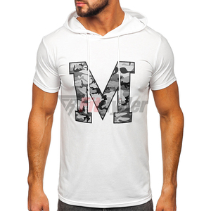 <b>Men's</b> Custom Logo Knitted Hooded T-Shirts <b>Short</b> <b>Sleeve</b> Sporty Eco-Friendly Breathable Workout Available Reasonable Price - Product Image 4