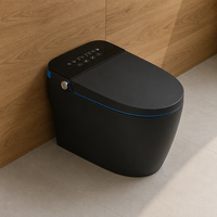 WC intelligent à chasse d'eau silencieuse avec réservoir encastré et siège à fermeture douce pour salle de bain moderne
