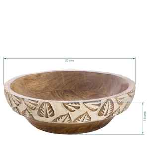 Tazón de madera de mango Agarbatti con diseño de impresión esmaltada para mesa de cocina de oficina en casa o fiesta festiva regalo decorativo - Product Image 2