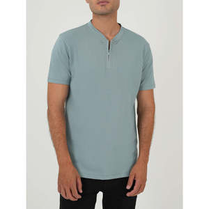 Polo décontracté DUARTE personnalisé avec logo, coupe classique, design uni, fermeture éclair, broderie, techniques de coloration foncée, tailles XL à 6XL, manches courtes - Product Image 4