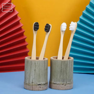 Cepillo de dientes de bambú de madera respetuoso con el medio ambiente Cepillo de dientes biodegradable súper suave para adultos Cepillo de dientes de bambú de cerdas suaves sin BPA - Product Image 4