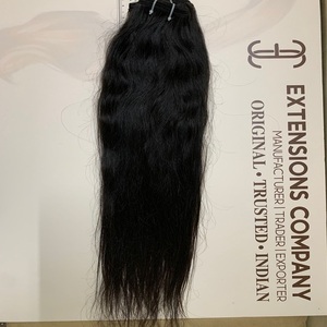 ผมชาวอินเดียแท้ไม่ผ่านการทำเคมีสีดำยาวตรงนุ่มเป็นธรรมชาติไม่ผ่านกระบวนการ - Product Image 1