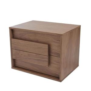 Modern Acacia Minimalistic Smart Storage Nightstand <b>Walnut</b> Color Finished for Home School Hall Workshop Warehouse Furniture - Product Image 3