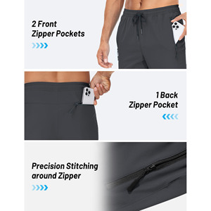 High Quality Material Solid Color 100% Cotton Knitted Men's <b>Pants</b> Casual Men's Trousers Zipper Pockets Solid Color Jogger <b>Pants</b> - Product Image 5