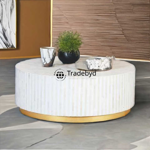 Table basse artisanale en incrustation d'os Pièce artistique élégante pour les maisons modernes par Tradebyd Bone Inlay Console Inspired Design - Product Image 4