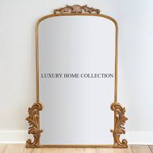 Unique Vintage-inspired Tall Metal Floor <strong>Mirror</strong> with <strong>Ornate</strong> <strong>Frame</strong> Designed to Enhance Your Room Antique Ambiance