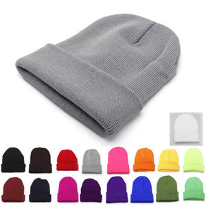 Gorro de punto personalizado de Color sólido Unisex para mantener el calor, nuevo gorro de invierno de Hip Hop, gorros de calavera de punto suave con logotipo personalizado - Product Image 3