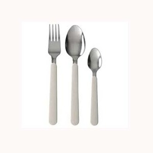 Juego de Cubiertos de Acero Inoxidable Plateado Ecológico de Lujo para Restaurante con Mango de Resina, Regalo de Regreso a Clases para Cuchara y Tenedor - Product Image 1