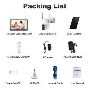 Năng lượng mặt trời Wifi máy ảnh NVR Kit 2K hai cách âm thanh PIR phát hiện ngoài trời an ninh PTZ giám sát Hệ thống camera 8CH không dây NVR Set - Product Image 5