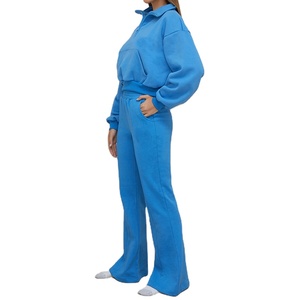 Trajes de sudor con lavado ácido Zip Up Sun Faded Chándales Sudaderas con capucha y pantalones de chándal Conjuntos 100% Chándales de algodón 2026 - Product Image 2