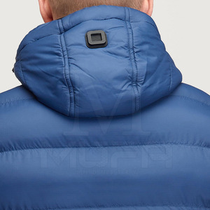 Meilleure vente directe d'usine manteau d'hiver de haute qualité respirant bouffant Gilet Logo personnalisé doux Polyester tissu fermeture éclair hommes - Product Image 6
