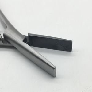 Pince à extensions de cheveux avec rainure lisse, 7 pouces, dents plates, argent, acier inoxydable, outils pour extensions de cheveux pré-collées - Product Image 2