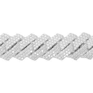 Classic Rock Street Iced Out Hip Hop Miami Pulsera cubana para hombres 925 Sterling Silver Rapper Jewelry Moissanite Diamond - Product Image 4