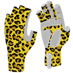 Gants de pêche d'été sans doigts à imprimé léopard, unisexes, imperméables, compatibles avec les écrans tactiles, antidérapants, séchage rapide, protection UV, pêche en plein air - Product Image 2