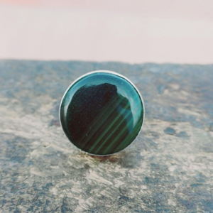 925 argent Sterling naturel Malachite pierre précieuse forme ronde à la main Designer bijoux fabricant en vrac - Product Image 3